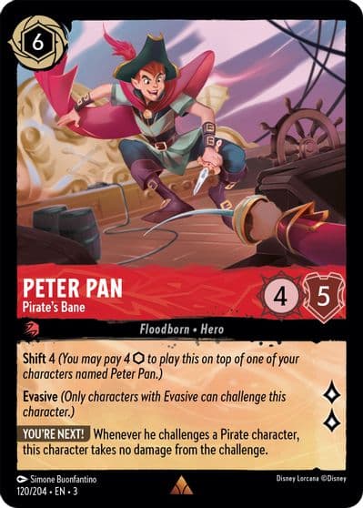 Peter Pan Pirates Bane Into the Inklands Lorcana card