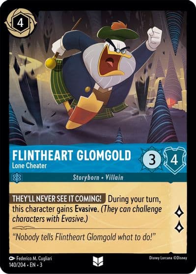 Flintheart Glomgold Lone Cheater Into the Inklands Lorcana card