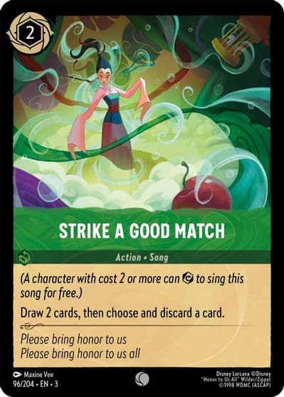 Strike a Good Match Into the Inklands Lorcana card