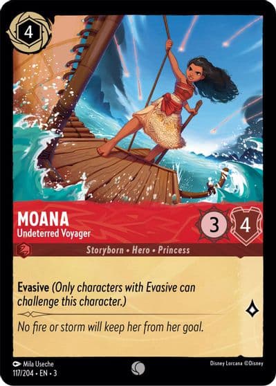 Moana Undeterred Voyager Into the Inklands Lorcana card