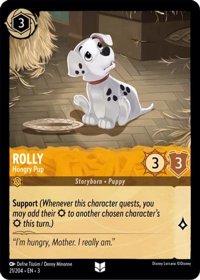 Rolly Hungry Pup Into the Inklands Lorcana card