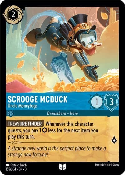 Scrooge McDuck Uncle Moneybags Into the Inklands Lorcana card