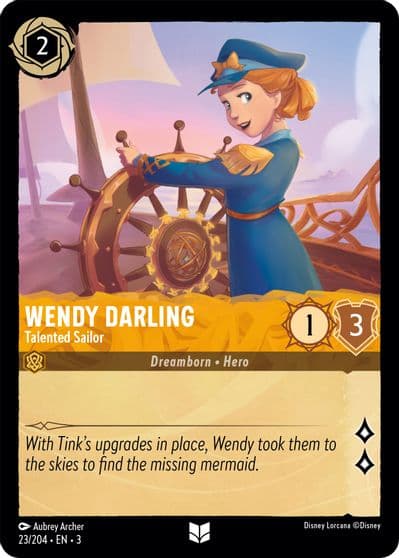 Wendy Darling Talented Sailor Into the Inklands Lorcana card