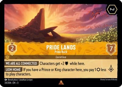 Pride Lands Pride Rock Into the Inklands Lorcana card