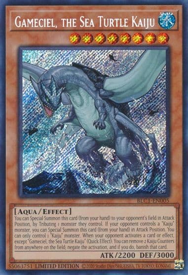 Gameciel the Sea Turtle Kaiju Battles of Legend: Chapter 1 Yu-Gi-Oh! card