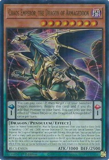 Chaos Emperor the Dragon of Armageddon Battles of Legend: Chapter 1 Yu-Gi-Oh! card