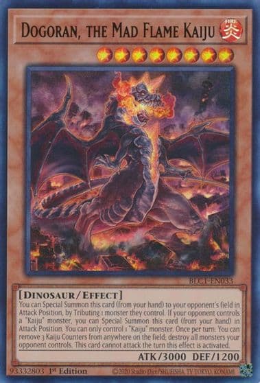 Dogoran the Mad Flame Kaiju Battles of Legend: Chapter 1 Yu-Gi-Oh! card