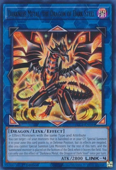 Darkness Metal the Dragon of Dark Steel Battles of Legend: Chapter 1 Yu-Gi-Oh! card