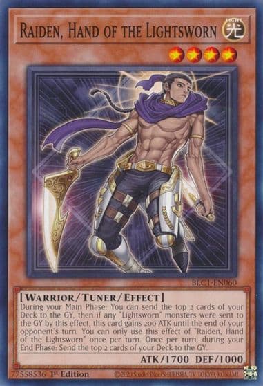 raiden hand of the lightsworn Battles of Legend: Chapter 1 Yu-Gi-Oh! card