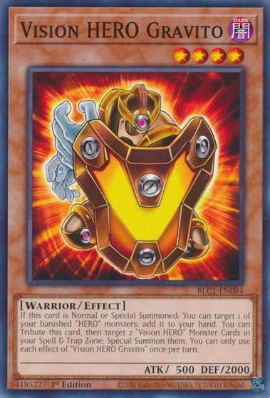 Vision HERO Gravito Battles of Legend: Chapter 1 Yu-Gi-Oh! card