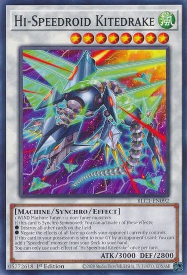 Hi Speedroid Kitedrake Battles of Legend: Chapter 1 Yu-Gi-Oh! card