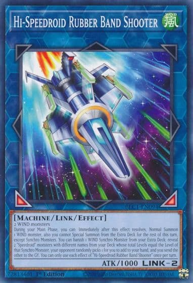 Hi Speedroid Rubber Band Shooter Battles of Legend: Chapter 1 Yu-Gi-Oh! card