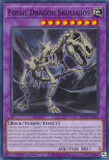 Fossil Dragon Skullgios Battles of Legend: Chapter 1 Yu-Gi-Oh! card