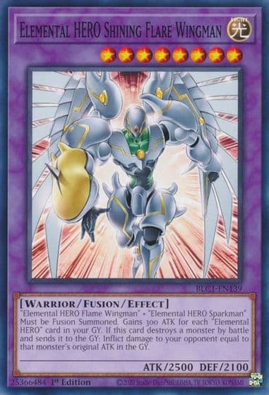 elemental hero shining flare wingman Battles of Legend: Chapter 1 Yu-Gi-Oh! card