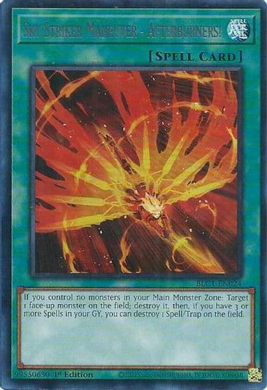 Sky Striker Maneuver Afterburners Silver Battles of Legend: Chapter 1 Yu-Gi-Oh! card