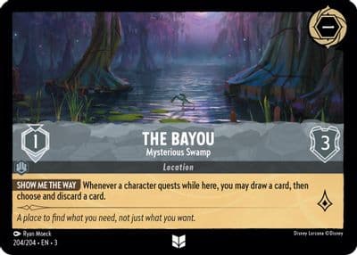 The Bayou Mysterious Swamp Into the Inklands Lorcana card