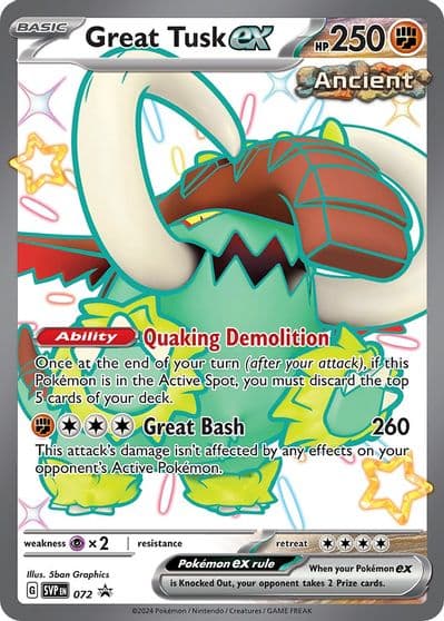 Great Tusk ex - 072 SV: Scarlet & Violet Promo Cards Pokemon card