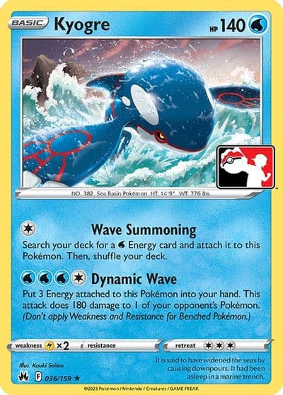 Kyogre Prize Pack Series Cards Pokemon card