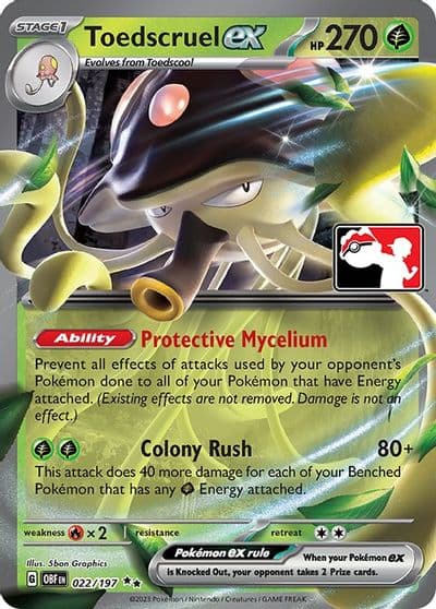 Toedscruel ex Prize Pack Series Cards Pokemon card