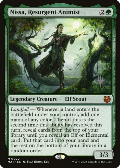 Nissa Resurgent Animist Promo Pack: Murders at Karlov Manor Magic card