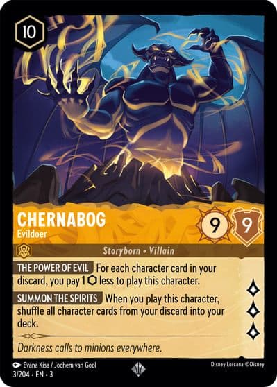 Chernabog Evildoer Into the Inklands Lorcana card
