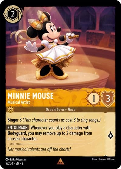 Minnie Mouse Musical Artist Into the Inklands Lorcana card