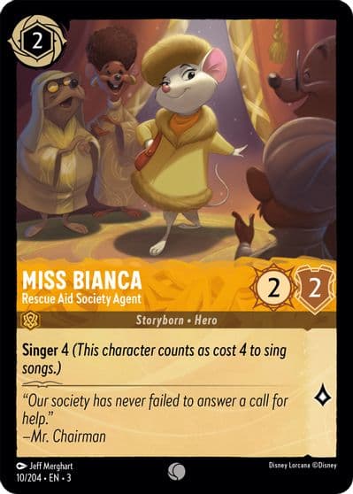 Miss Bianca Rescue Aid Society Agent Into the Inklands Lorcana card