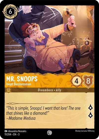 Mr Snoops Inept Businessman Into the Inklands Lorcana card