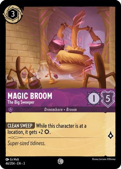 Magic Broom The Big Sweeper Into the Inklands Lorcana card