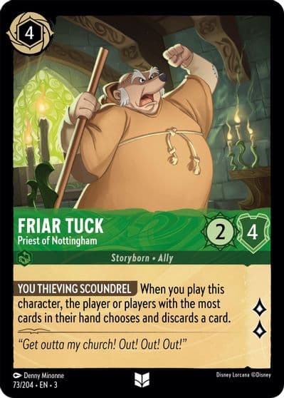 Friar Tuck Priest of Nottingham Into the Inklands Lorcana card