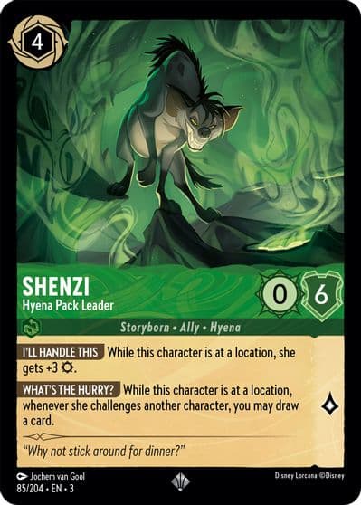 Shenzi Hyena Pack Leader Into the Inklands Lorcana card