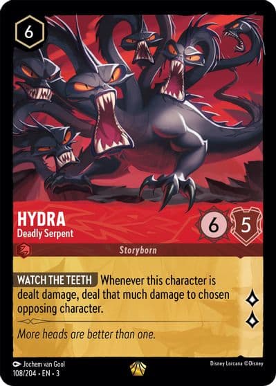 Hydra Deadly Serpent Into the Inklands Lorcana card