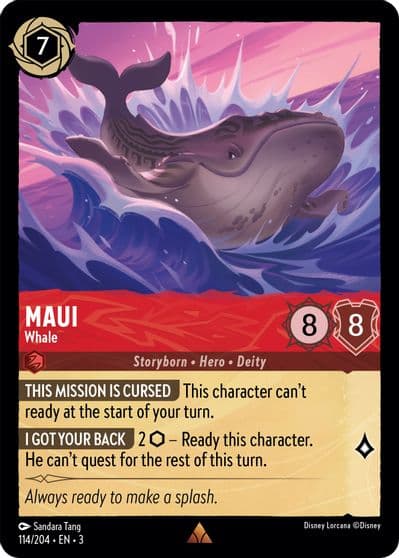 Maui Whale Into the Inklands Lorcana card