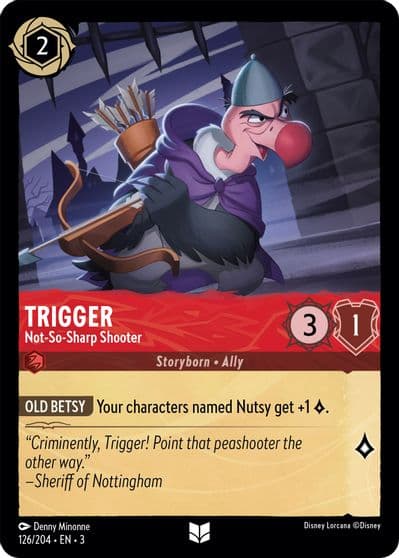Trigger Not So Sharp Shooter Into the Inklands Lorcana card