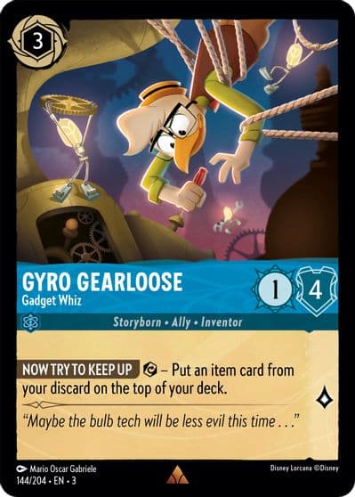 Gyro Gearloose Gadget Whiz Into the Inklands Lorcana card