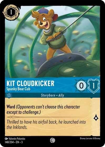 Kit Cloudkicker Spunky Bear Cub Into the Inklands Lorcana card