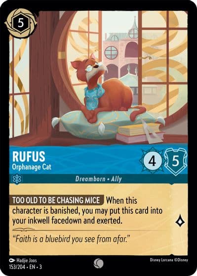 Rufus Orphanage Cat Into the Inklands Lorcana card