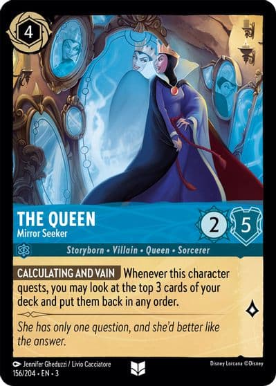 The Queen Mirror Seeker Into the Inklands Lorcana card