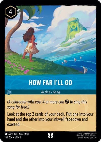 How Far Ill Go Into the Inklands Lorcana card