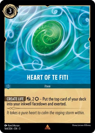 Heart of Te Fiti Into the Inklands Lorcana card