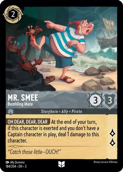 Mr Smee Bumbling Mate Into the Inklands Lorcana card