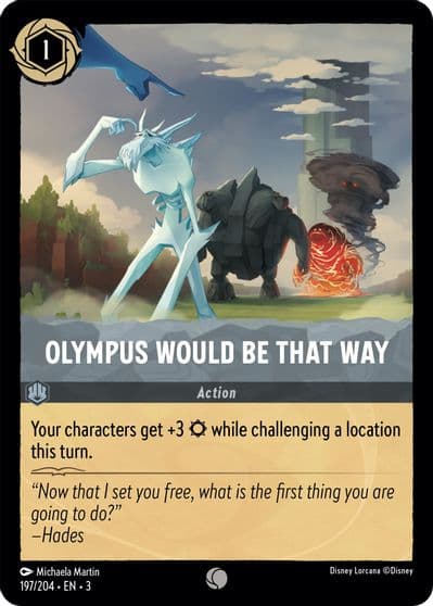 Olympus Would Be That Way Into the Inklands Lorcana card