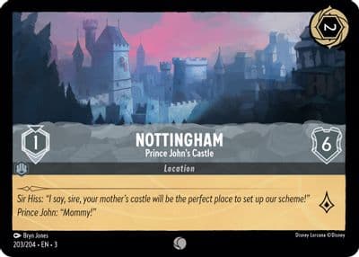 Nottingham Prince Johns Castle Into the Inklands Lorcana card