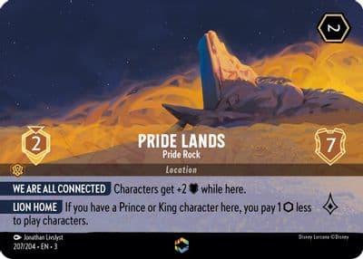 Pride Lands Pride Rock Enchanted Into the Inklands Lorcana card