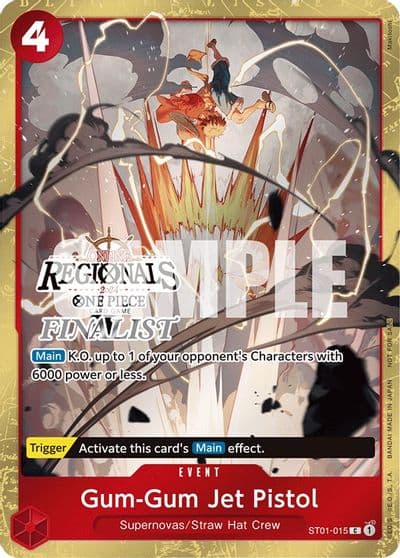 Gum Gum Jet Pistol Online Regional 2024 Finalist One Piece Promotion Cards One Piece card