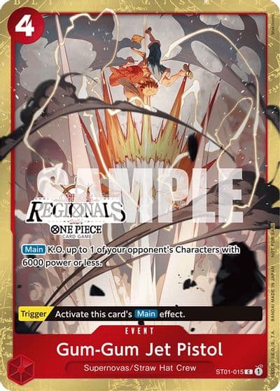 Gum Gum Jet Pistol Offline Regional 2024 Participant One Piece Promotion Cards One Piece card