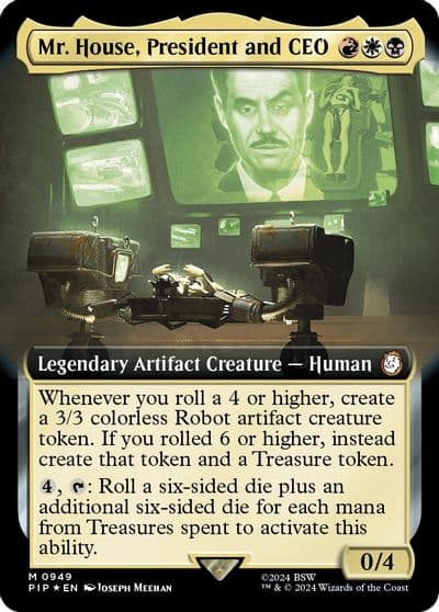 Mr House President and CEO Extended Art Surge Foil Universes Beyond: Fallout Magic card