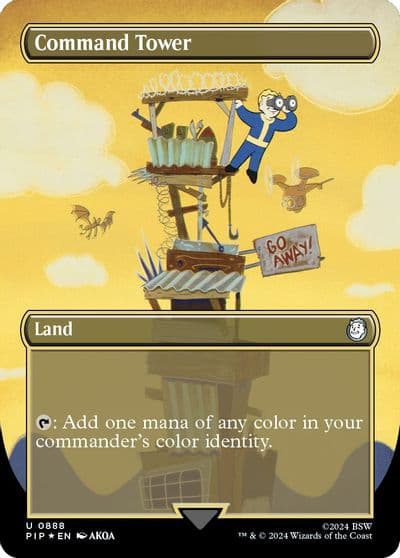 Command Tower Borderless Surge Foil Universes Beyond: Fallout Magic card