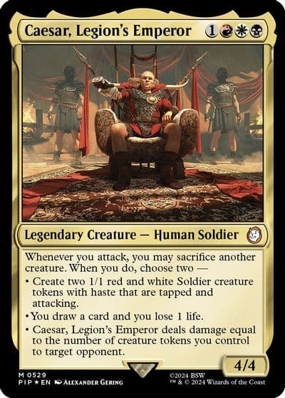 Caesar Legions Emperor Surge Foil Universes Beyond: Fallout Magic card