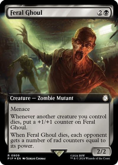 Feral Ghoul Extended Art Surge Foil Universes Beyond: Fallout Magic card
